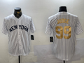Custom #99 White NYY Baseball Shirt Top