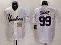 Custom #99 White NYY Baseball Shirt Top
