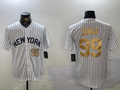 Custom #99 White NYY Baseball Shirt Top