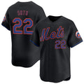 Custom #22 Black NYM Baseball Shirt Top