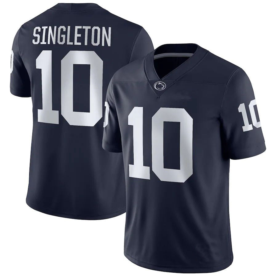 Custom #10 Navy DET Football Shirt Top