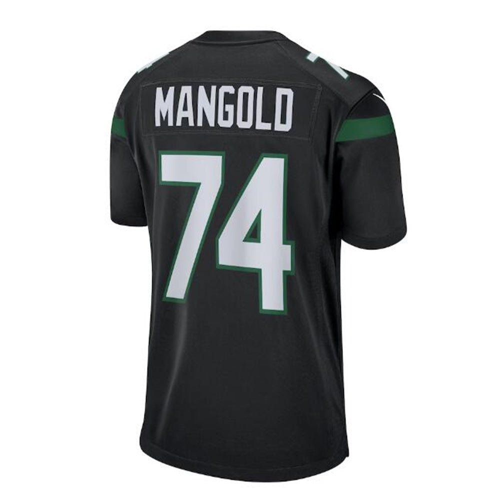 Custom #74 Black NYJ Football Shirt Top