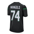 Custom #74 Black NYJ Football Shirt Top