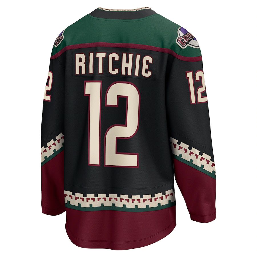 Custom #12 Black Hockey Shirt Top