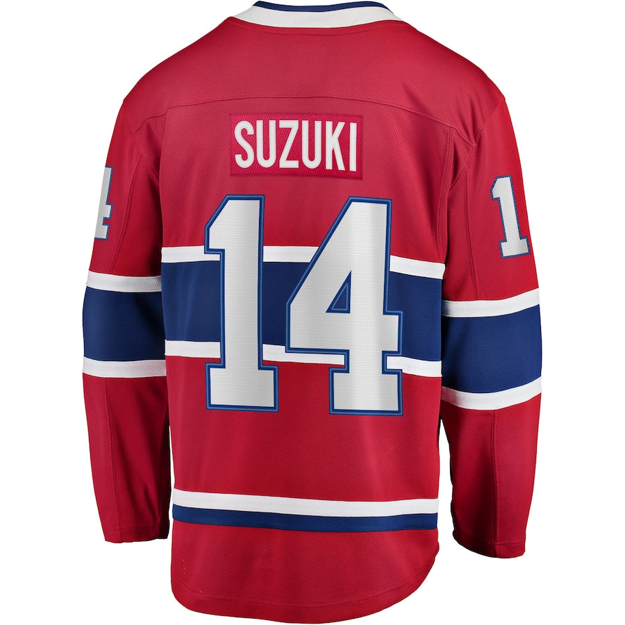 Custom #14 Red MTL Hockey Shirt Top