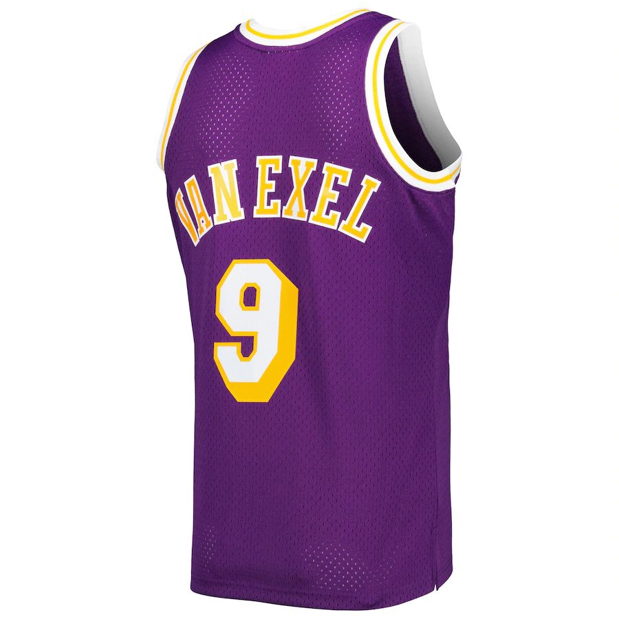 Custom #9 Purple 1996 LAL Basketball Shirt Top