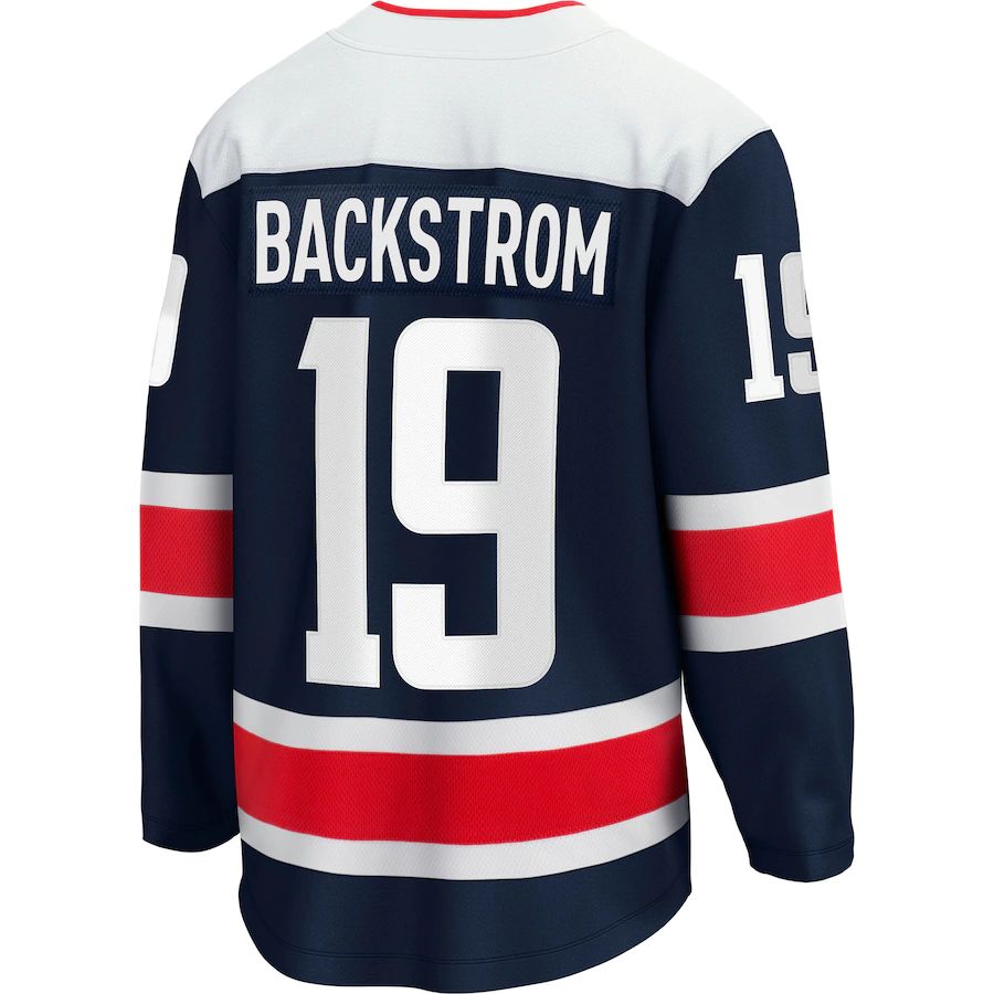Custom #19 Navy 2020 WSH Hockey Shirt Top