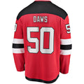 Custom #50 Red NJD Hockey Shirt Top