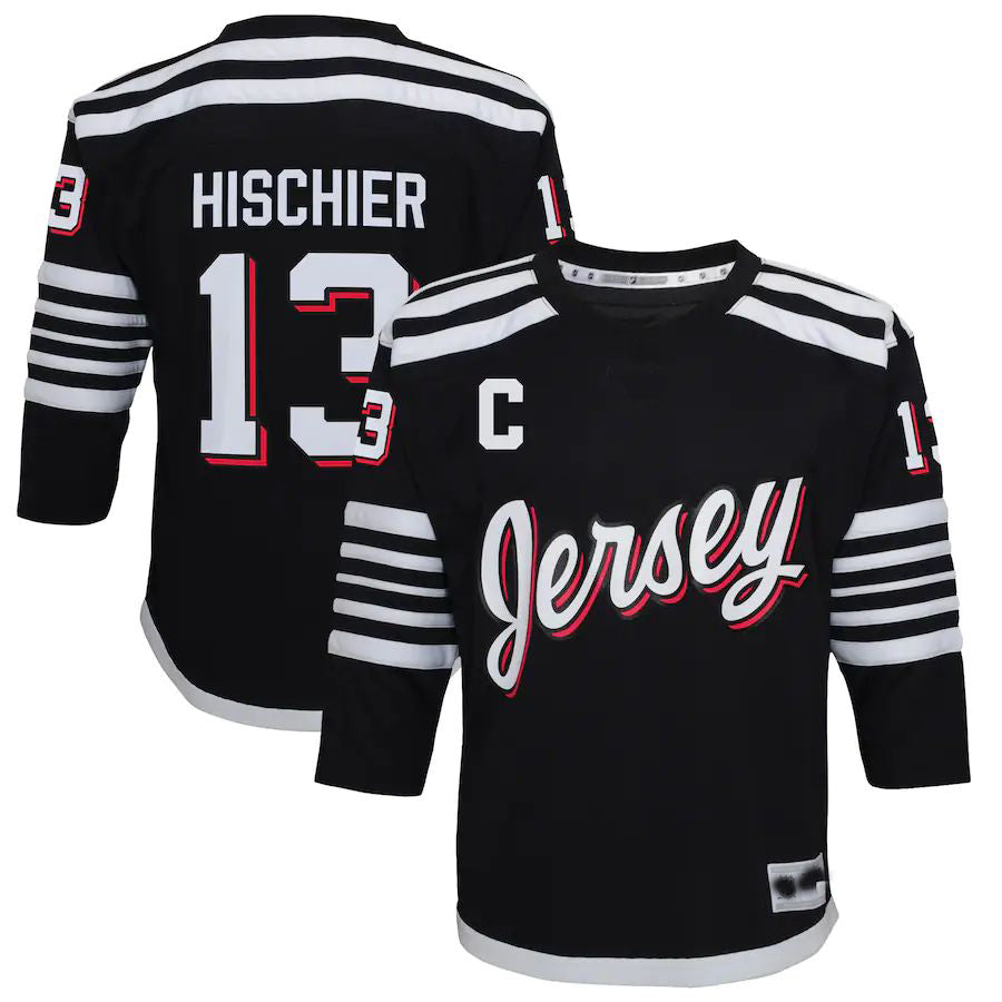 Custom #13 Black 2021 NJD Hockey Shirt Top