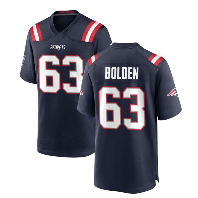 Custom #63 Navy NE Football Shirt Top