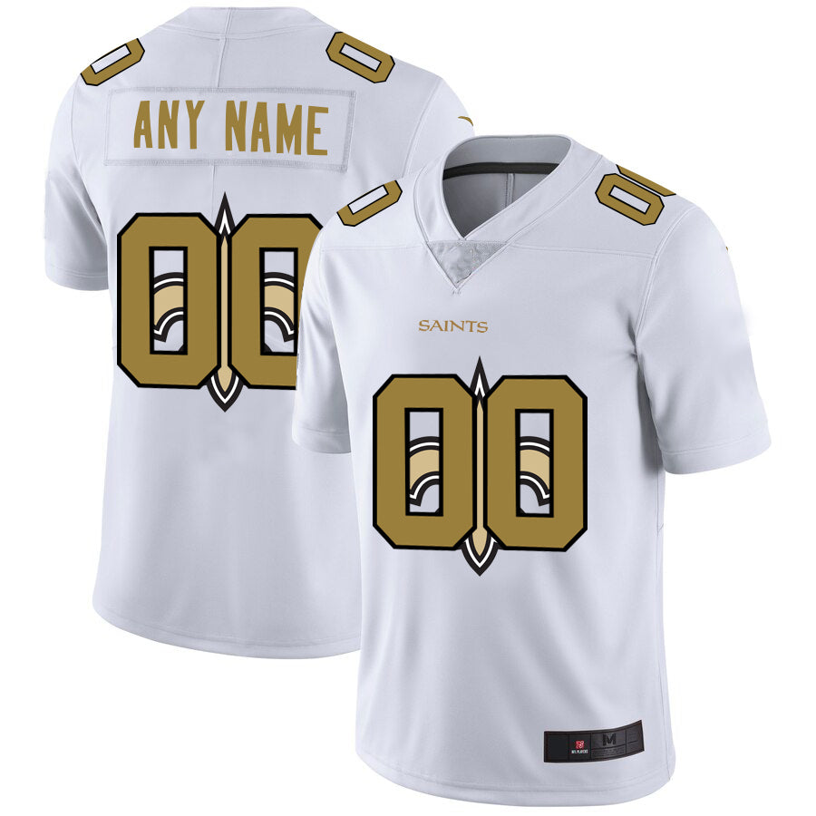 Custom White NO Football Shirt Top