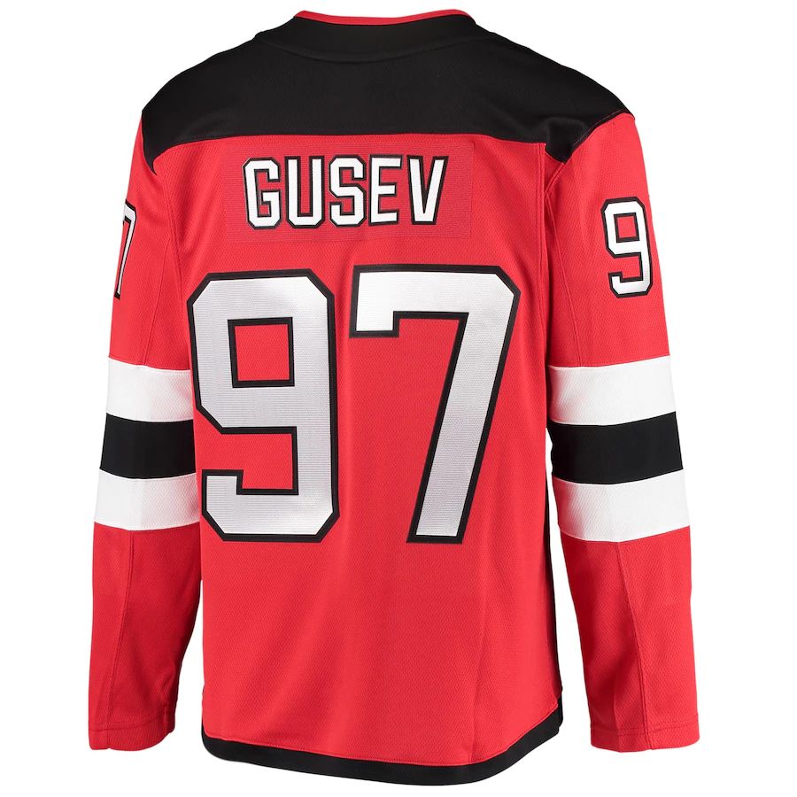 Custom #97 Red 2020 NJD Hockey Shirt Top