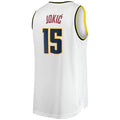 Custom #15 White 2021 DEN Basketball Shirt Top