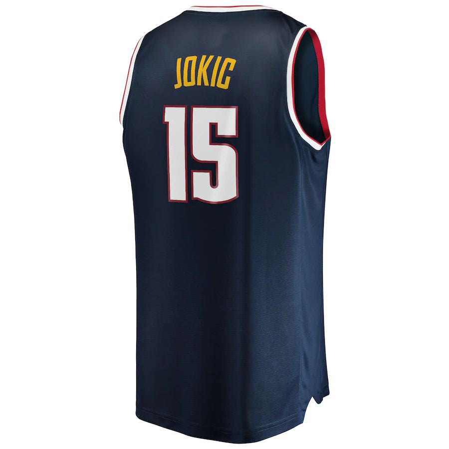 Custom #15 Navy DEN Basketball Shirt Top