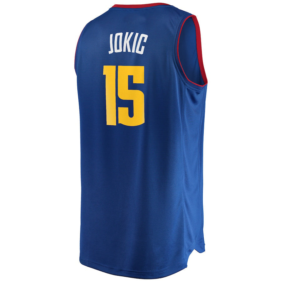 Custom #15 Blue DEN Basketball Shirt Top