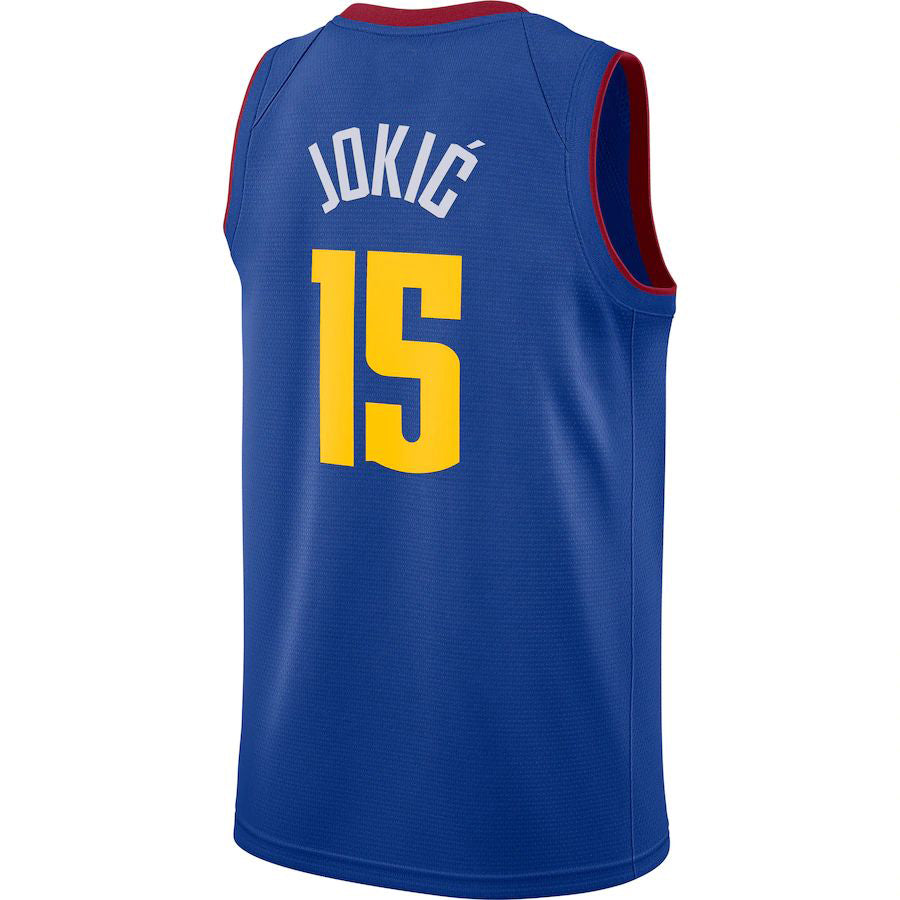 Custom #15 Blue 2020 DEN Basketball Shirt Top