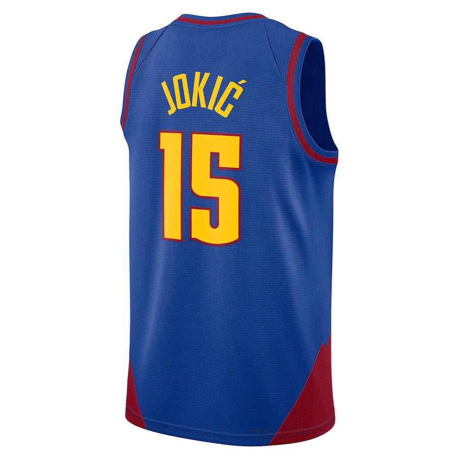 Custom #15 Blue DEN Basketball Shirt Top