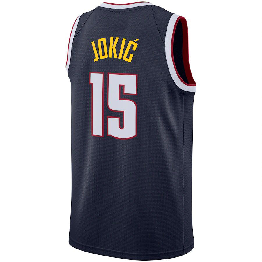 Custom #15 Navy DEN Basketball Shirt Top