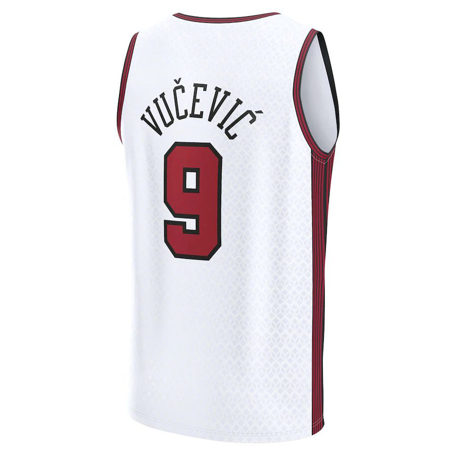 Custom #9 White 2022 CHI Basketball Shirt Top