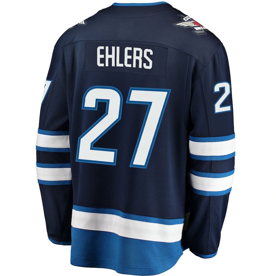 Custom #27 Navy Hockey Shirt Top