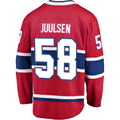 Custom #58 Red MTL Hockey Shirt Top