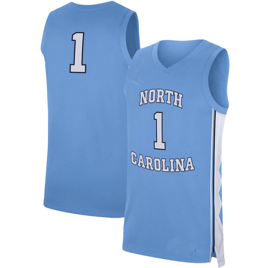 Custom #1 Carolina Blue College Shirt Top