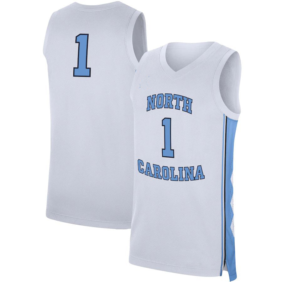 Custom #1 White College Shirt Top