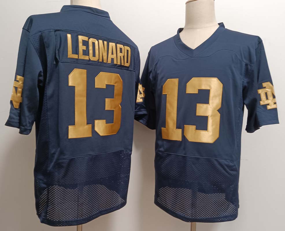 Custom #13 Navy Blue College Shirt Top