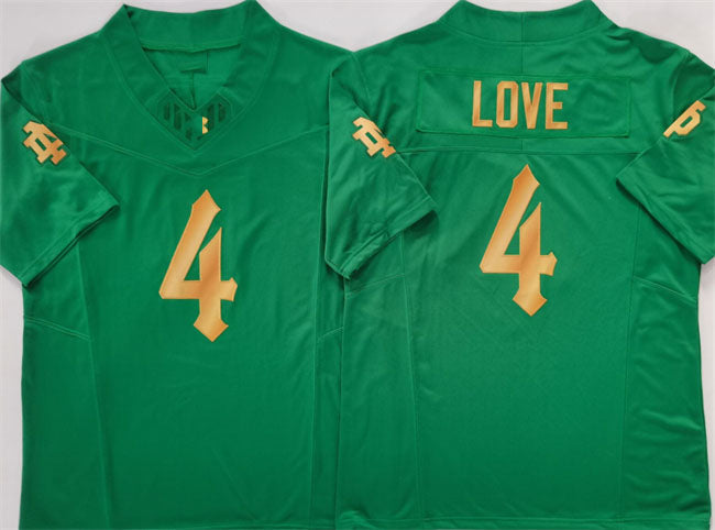 Custom #4 Green 2025 Football Shirt Top