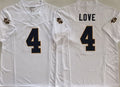 Custom #4 White 2024 Football Shirt Top