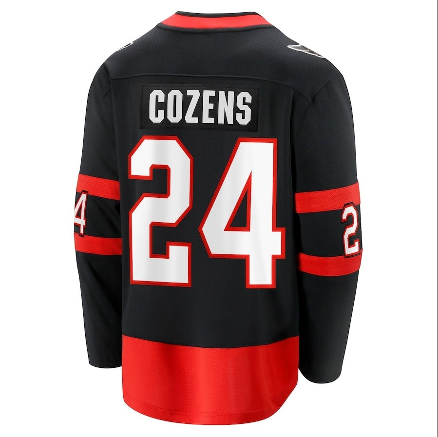 Custom #24 Black OTT Hockey Shirt Top