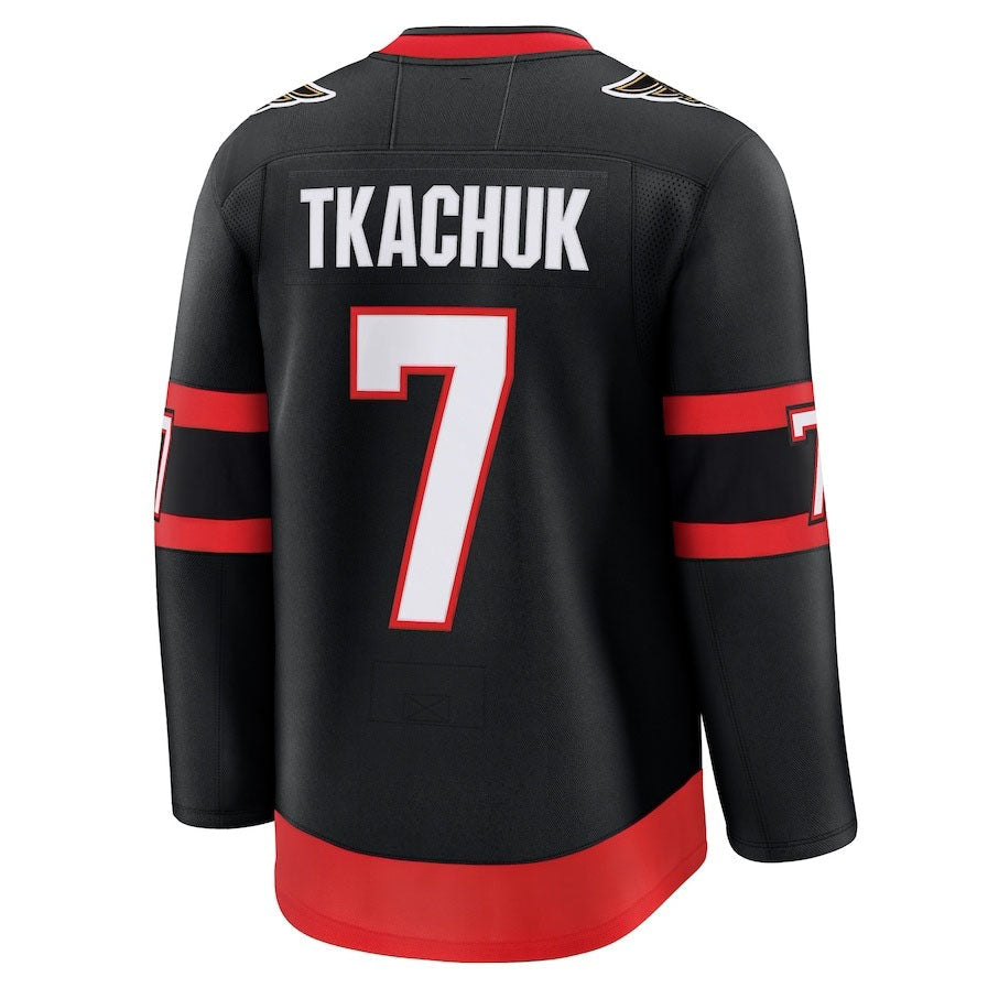 Custom #7 Black OTT Hockey Shirt Top