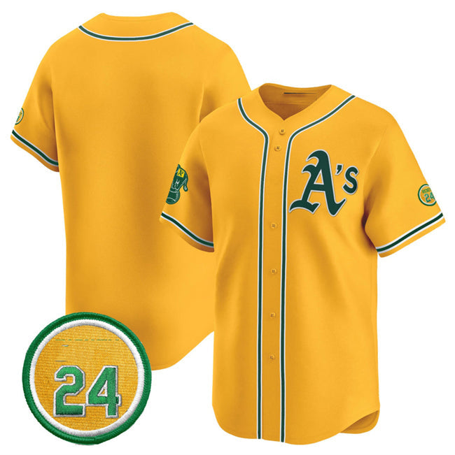 Custom Yellow 2024 OAK Baseball Shirt Top
