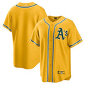 Custom Gold OAK Baseball Shirt Top