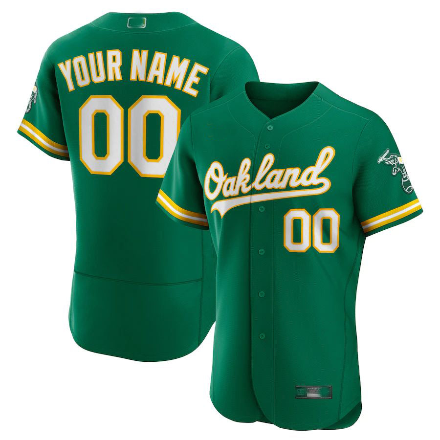 Custom Green OAK Baseball Shirt Top