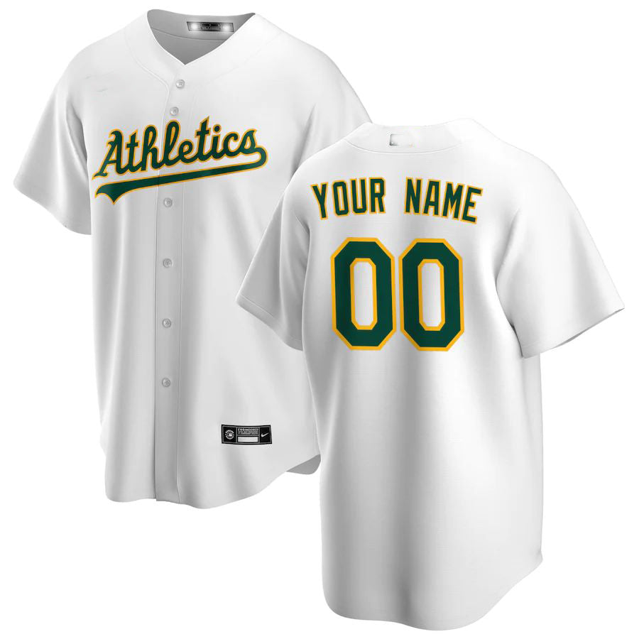 Custom White OAK Baseball Shirt Top