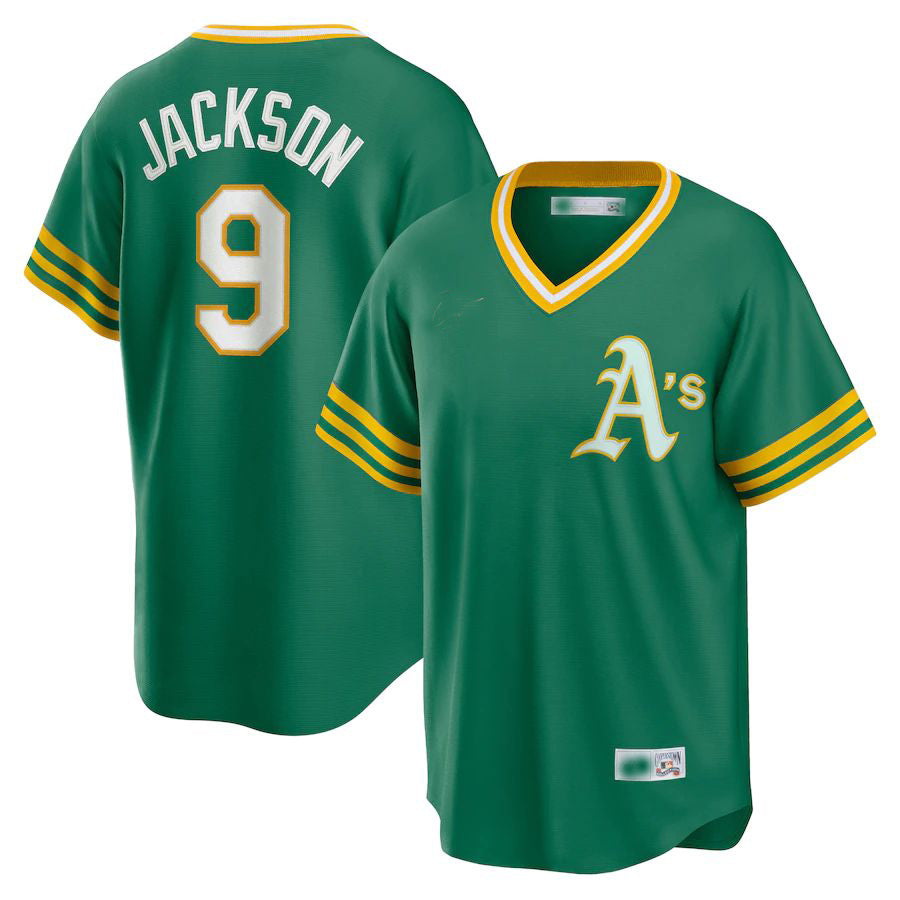 Custom #9 Green OAK Baseball Shirt Top