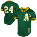 Custom #24 Green 1991 OAK Baseball Shirt Top