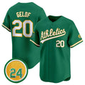 Custom #20 Green 2024 OAK Baseball Shirt Top