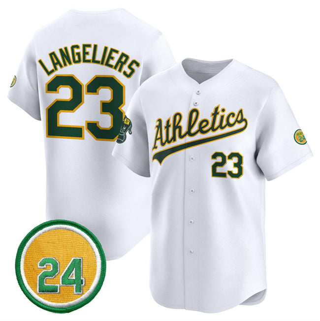 Custom #23 White 2024 OAK Baseball Shirt Top