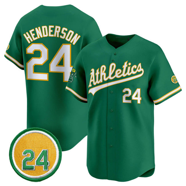 Custom #24 Green 2024 OAK Baseball Shirt Top