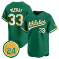 Custom #33 Green 2024 OAK Baseball Shirt Top