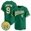 Custom #9 Green 2024 OAK Baseball Shirt Top