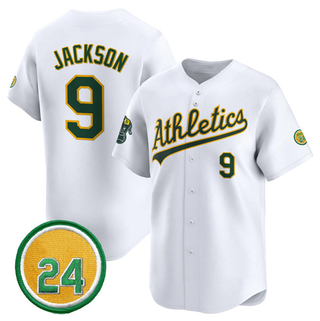 Custom #9 White 2024 OAK Baseball Shirt Top