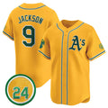 Custom #9 Yellow 2024 OAK Baseball Shirt Top