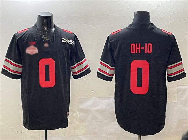 Custom #0 Black 2025 Football Shirt Top
