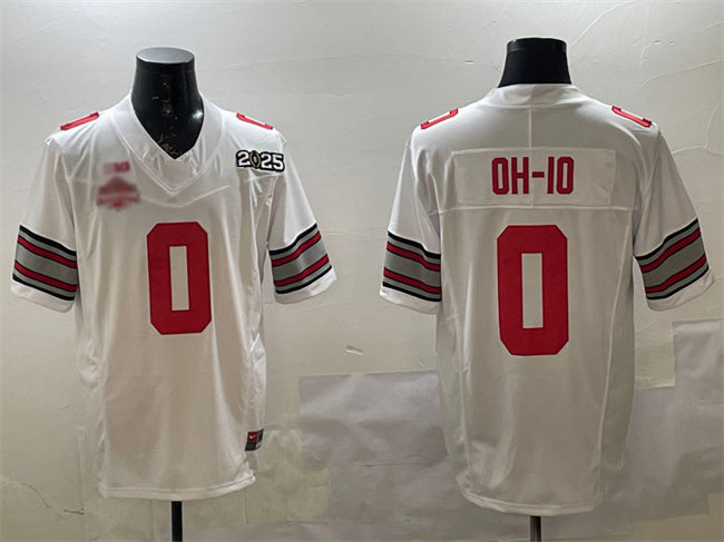 Custom #0 White 2025 Football Shirt Top