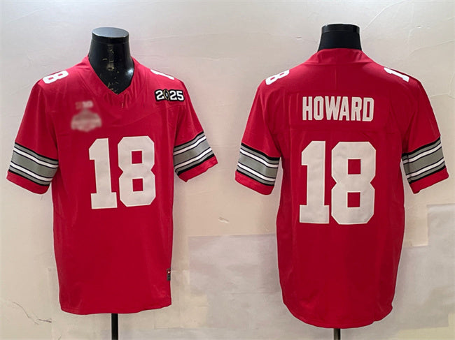 Custom #18 Red 2025 Football Shirt Top
