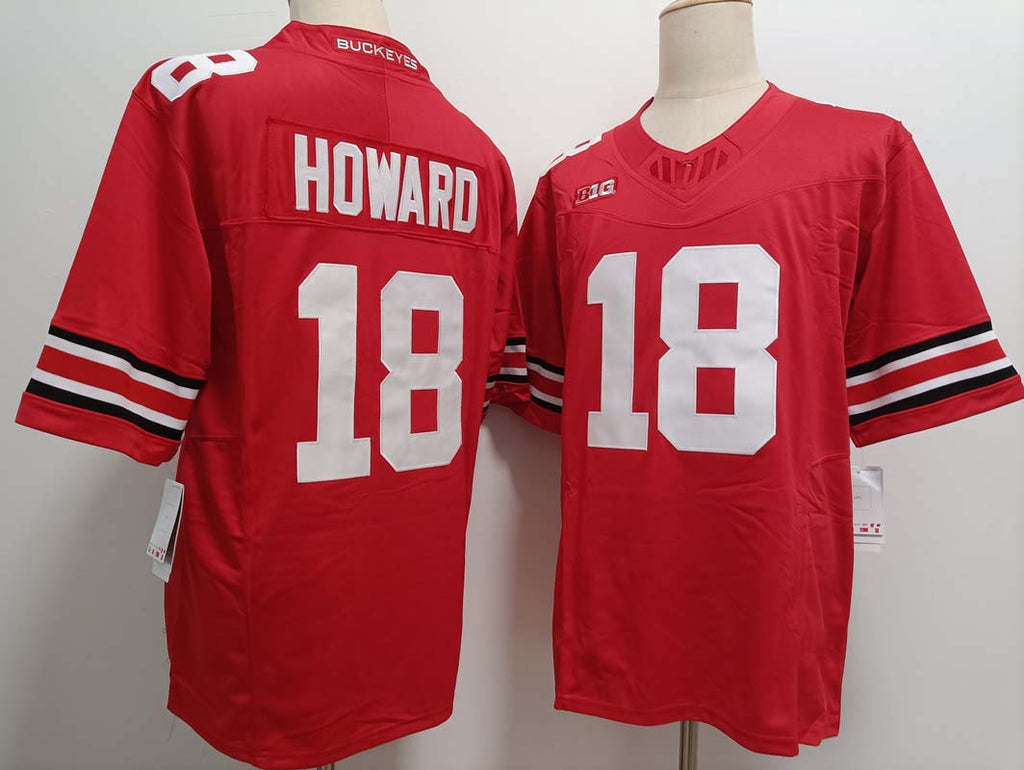 Custom #18 Red College Shirt Top