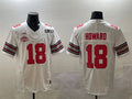 Custom #18 White 2025 Football Shirt Top